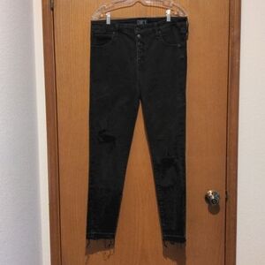 Abercrombie & Fitch Distressed Black Skinny Jeans